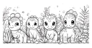 恐竜ぬりえ簡単でかわいい 塗り絵 無料ダウンロード