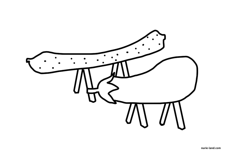 精霊馬の塗り絵イラスト