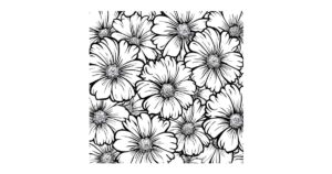 花パターン 塗り絵 無料ダウンロード