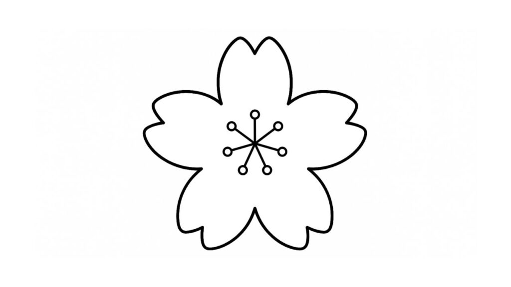 高齢者向け 桜の花びらのやさしい塗り絵