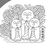 紫陽花の塗り絵