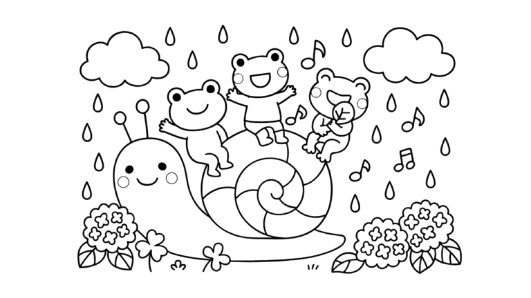 6月の塗り絵イラスト