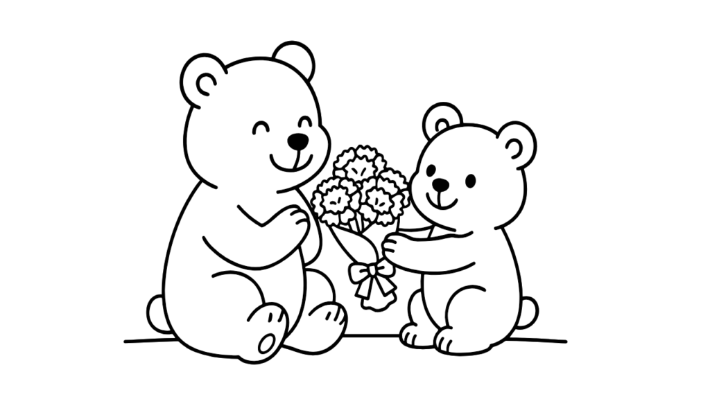 母の日・父の日・敬老の日に！ありがとうぬりえ 無料ダウンロードしてプリントしよう