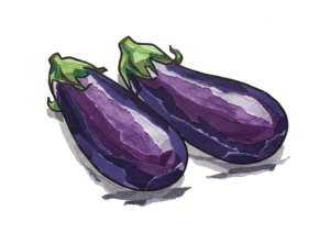 秋茄子の無料ぬりえ｜高齢者・幼児向け｜ちぎり絵にもOK｜秋の野菜｜ダウンロード