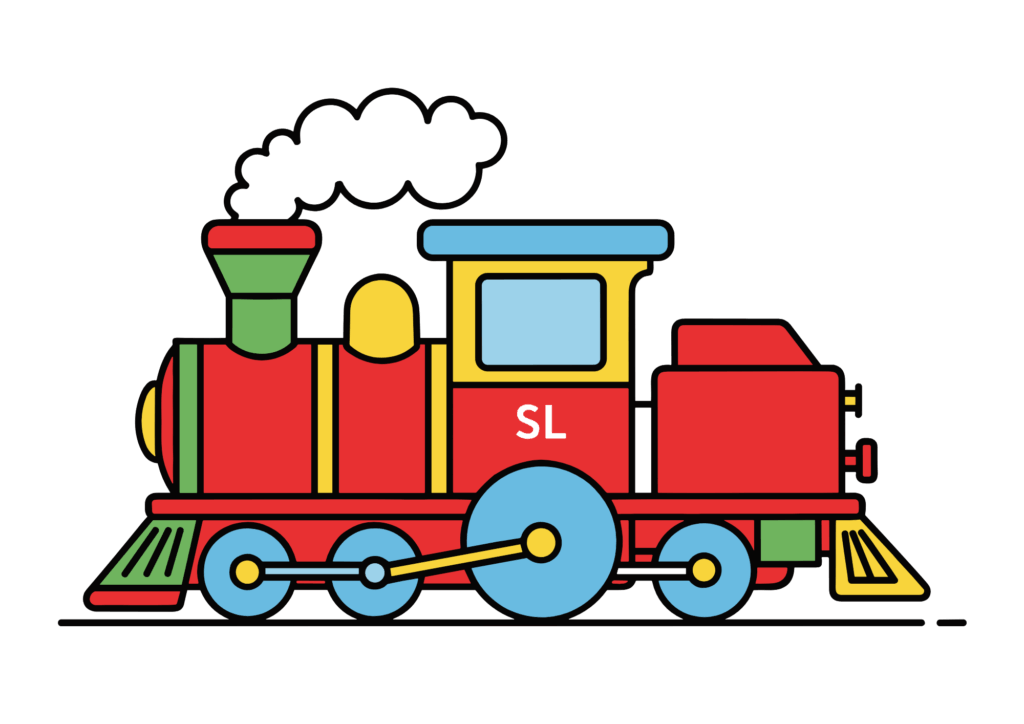 蒸気機関車の無料ぬりえイラスト｜幼児向け｜簡単・かっこいい｜乗り物シリーズ｜ダウンロード