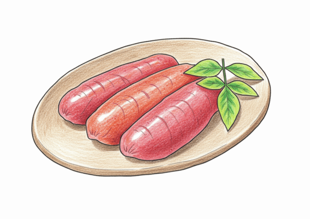 明太子の無料ぬりえイラスト｜高齢者向け｜簡単で塗りやすい｜秋の食材・福岡名物｜ダウンロード