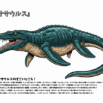 モササウルスの塗り絵