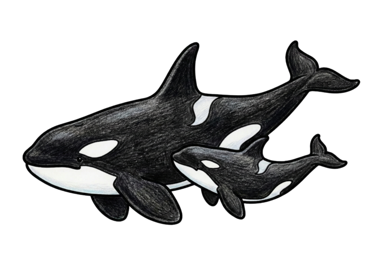 Orca coloring page