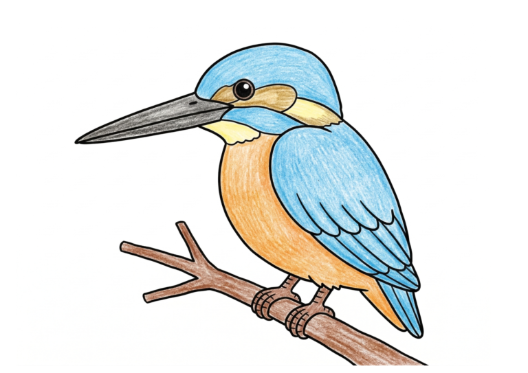 Kingfisher coloring page