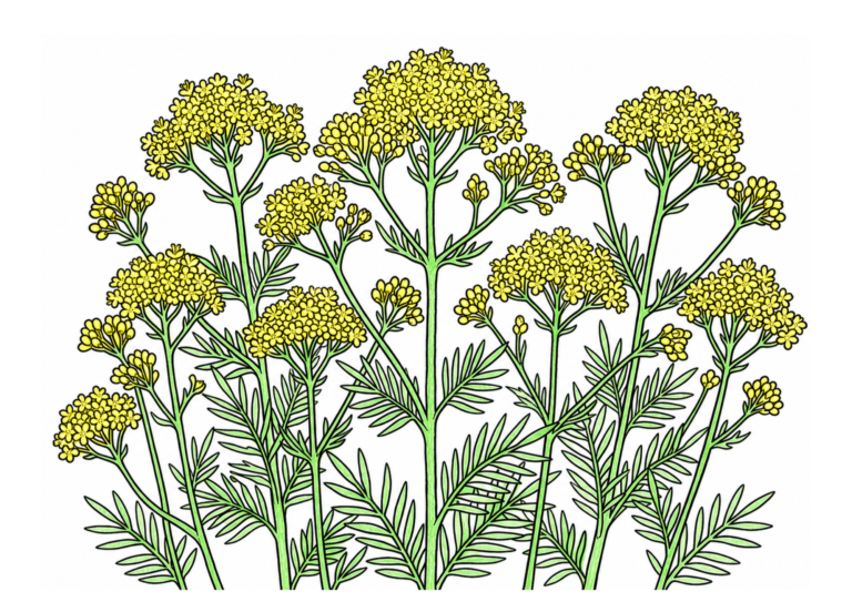 Ominaeshi (Golden Lace) coloring page
