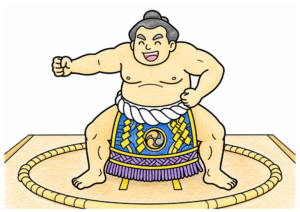 力士（お相撲さん）の塗り絵 カラー見本