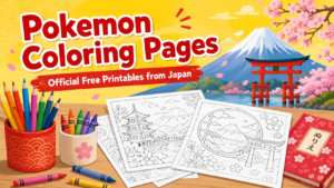 Pokemon coloring pages from Japan - official free printables guide