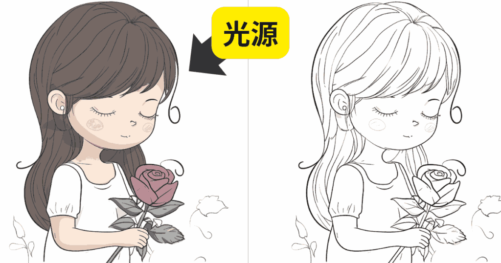 塗り絵光源
