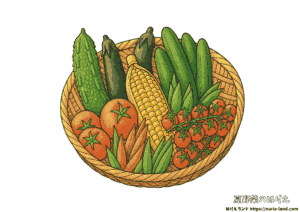 7月・8月にぴったりの夏野菜ぬりえ｜高齢者向け無料ダウンロード素材