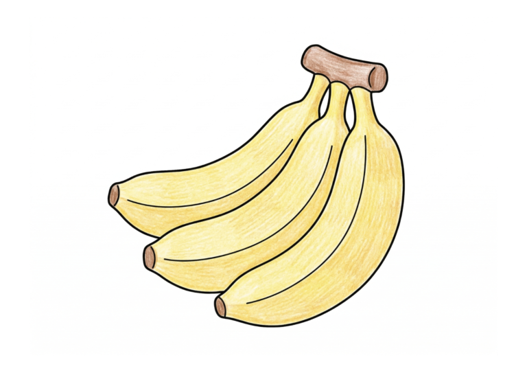 バナナの塗り絵