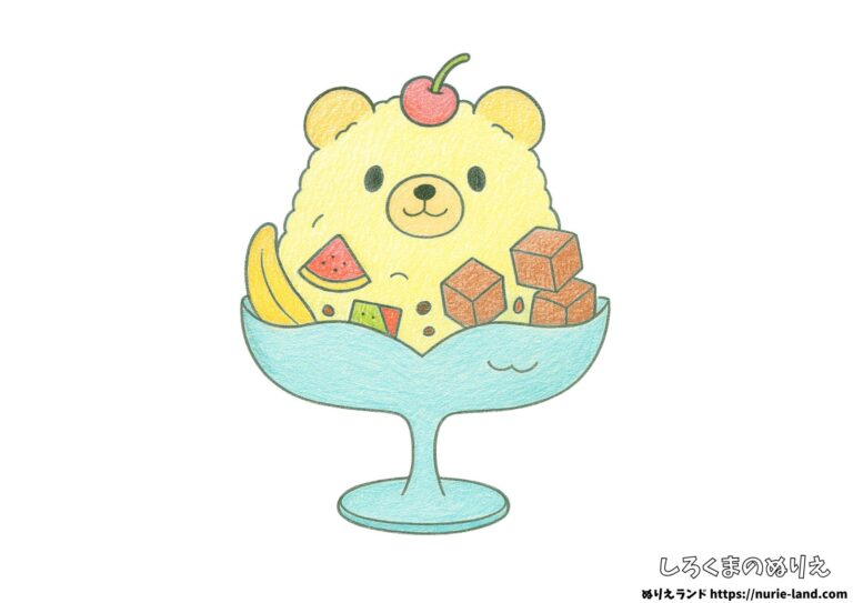 7月・8月に楽しむの塗り絵イラスト