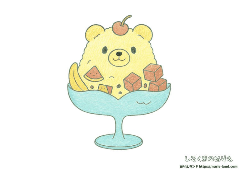 7月・8月に楽しむの塗り絵イラスト