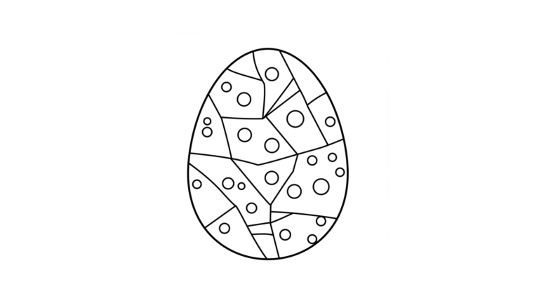イースターエッグの塗り絵イラスト