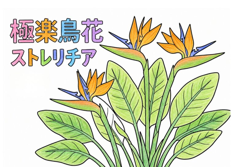 極楽鳥の塗り絵イラスト