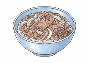 牛丼の塗り絵 カラー見本
