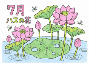はすの塗り絵 カラー見本
