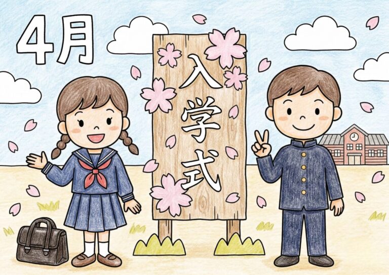 高校入学の塗り絵イラスト