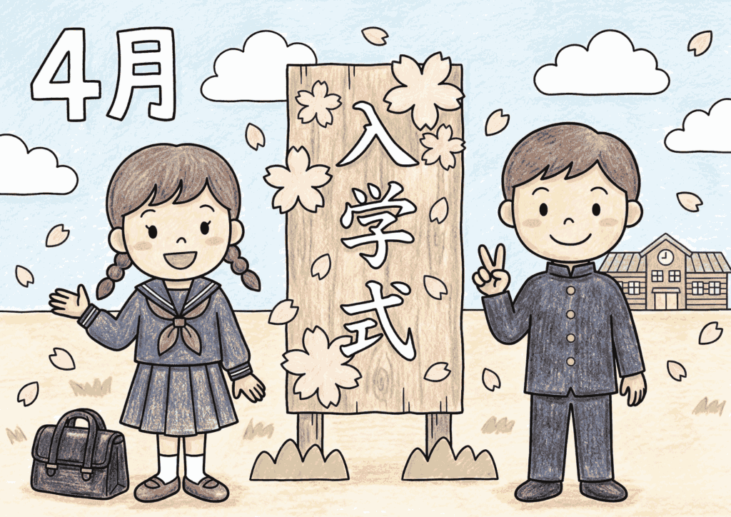 高校入学式の塗り絵イラスト 無料ダウンロード 4月 学校行事 回想法 フリー画像素材