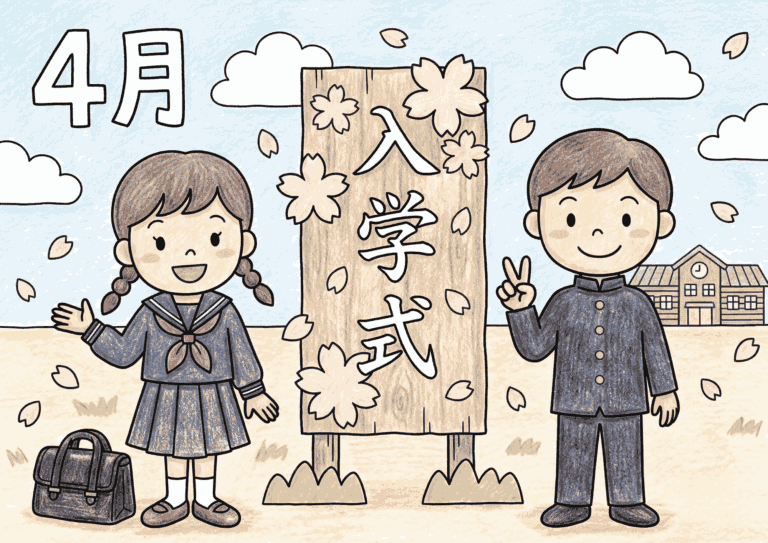 高校入学の塗り絵イラスト