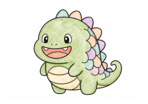 かいじゅう（怪獣）の塗り絵イラスト