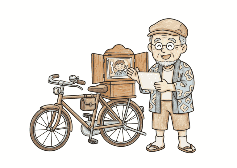紙芝居の塗り絵イラスト