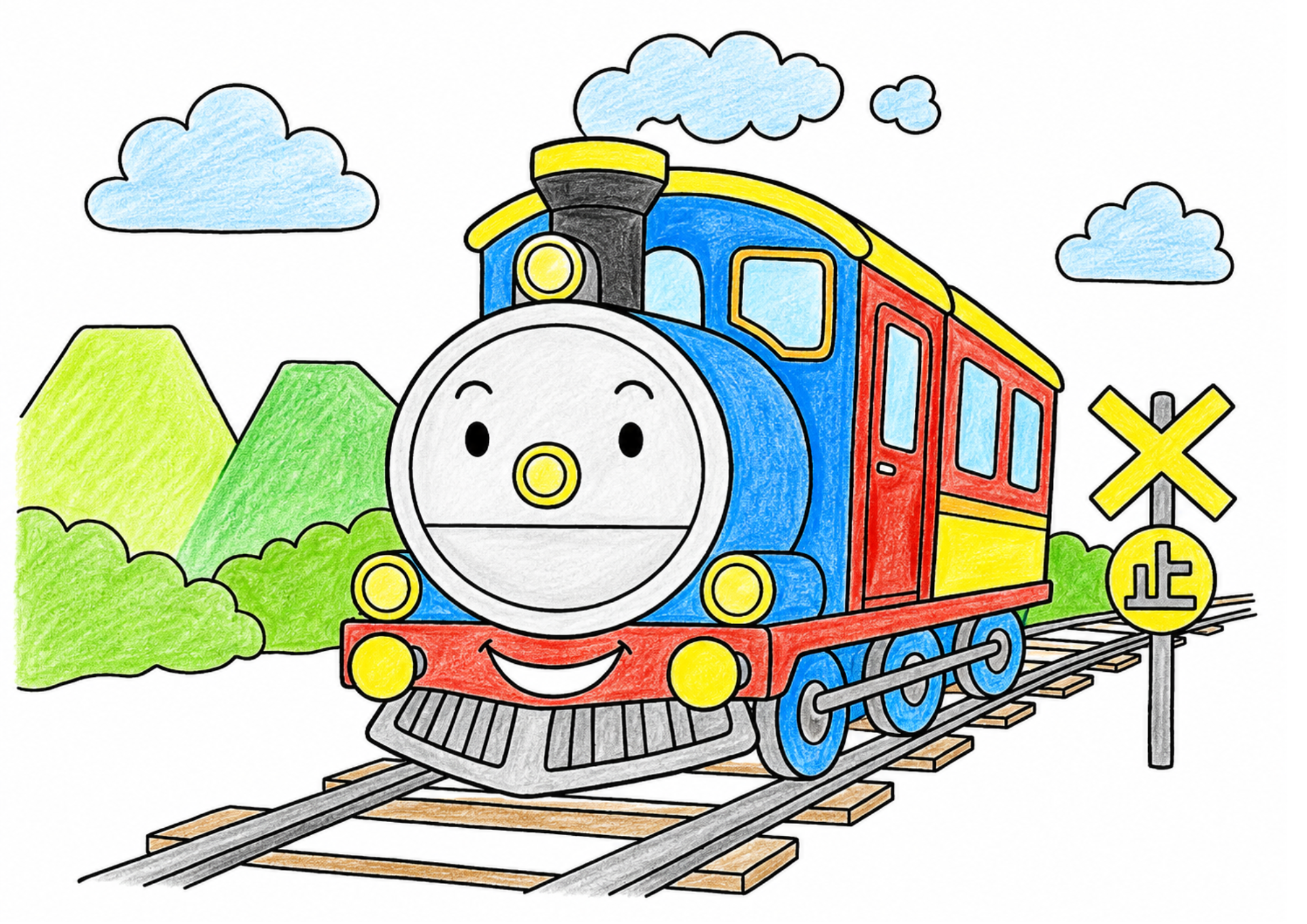 汽車の塗り絵 カラー見本