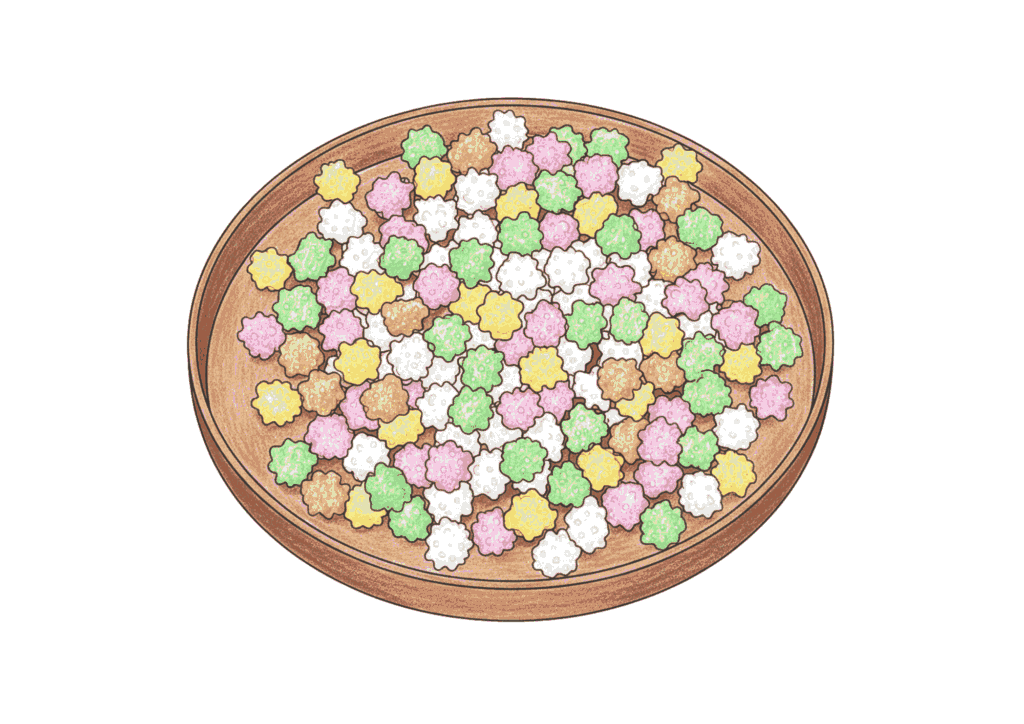金平糖のイラスト｜無料ダウンロード｜塗り絵｜フリー画像｜素材