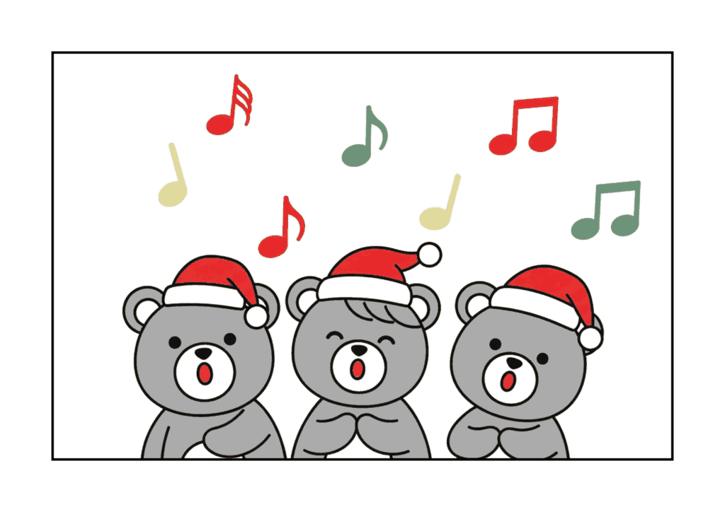 Bear Choir Coloring Page