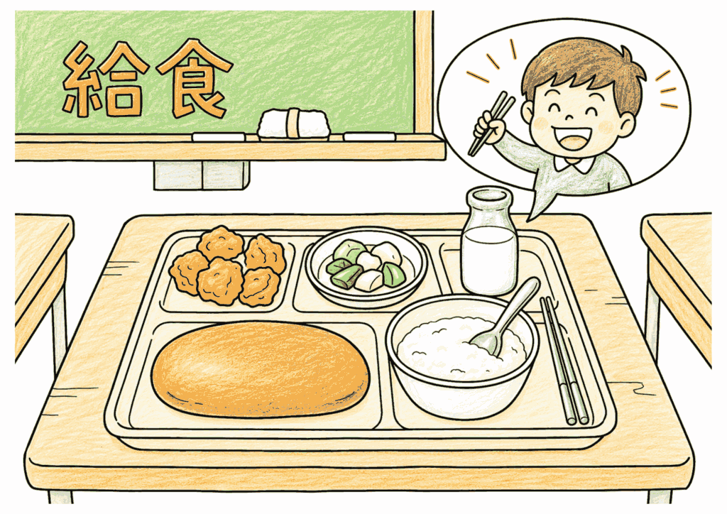 給食の塗り絵 カラー見本