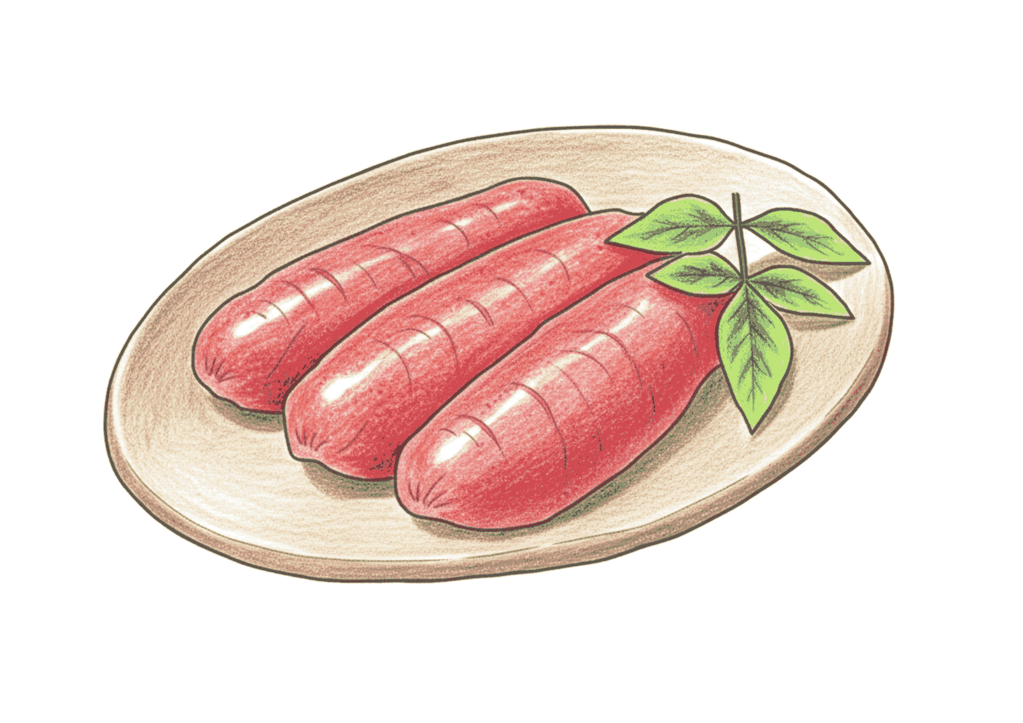 明太子の無料ぬりえイラスト｜高齢者向け｜簡単で塗りやすい｜秋の食材・福岡名物｜ダウンロード