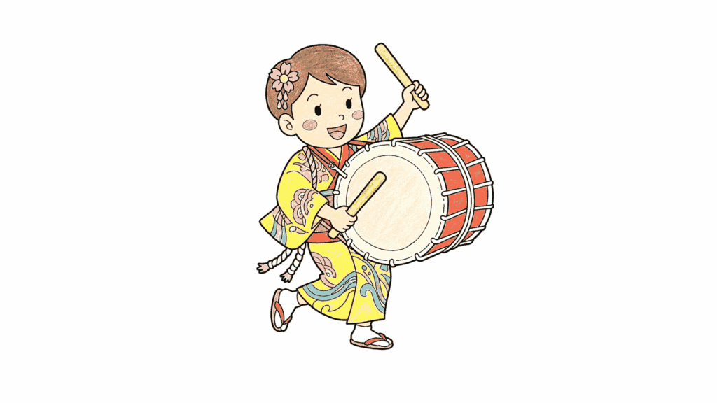 盛岡さんさ踊りの塗り絵 アイキャッチ
