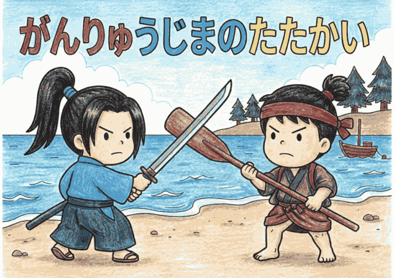 宮本武蔵の無料塗り絵イラスト