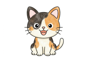 ねこの塗り絵イラスト