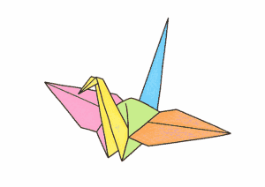 折り鶴の塗り絵 カラー見本