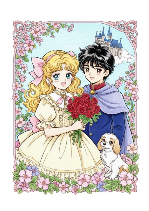 プリンセスの塗り絵 カラー見本 無料ダウンロード