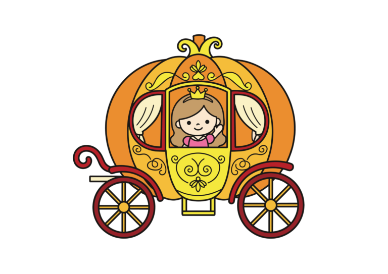 かぼちゃの馬車の塗り絵