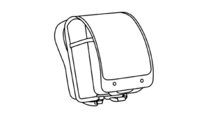 ランドセルの塗り絵イラスト 塗り絵 白黒 印刷用