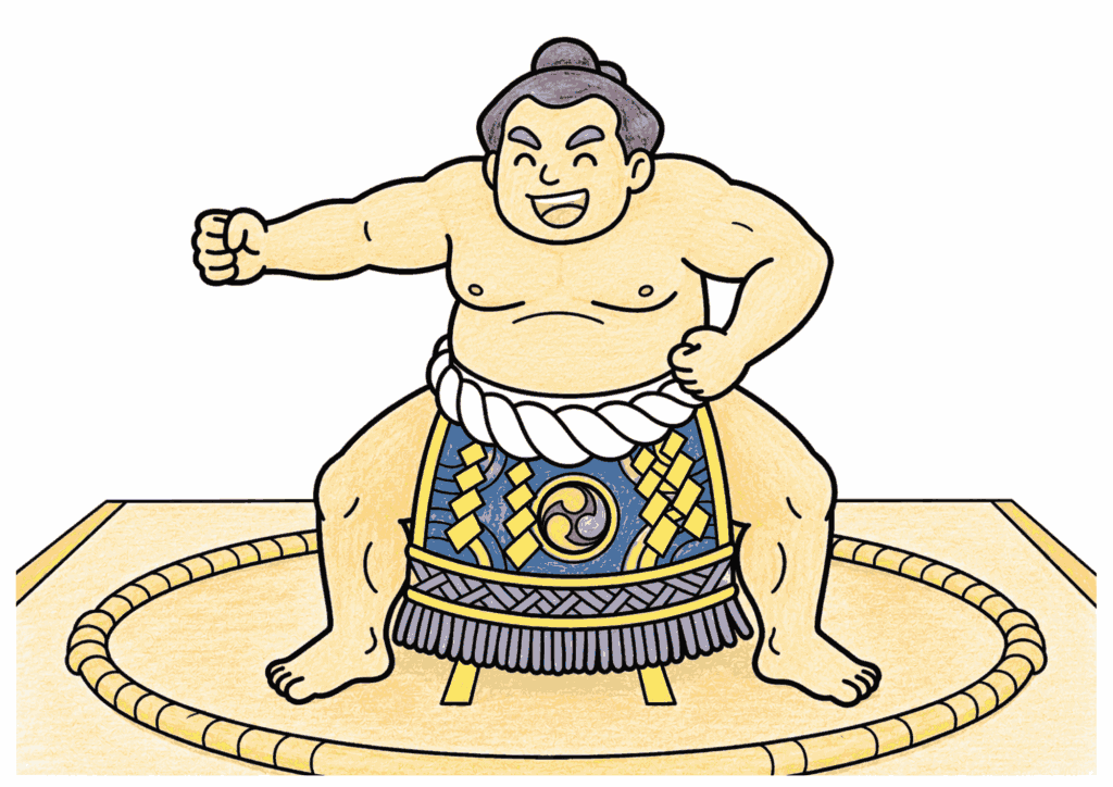 力士（お相撲さん）の塗り絵 カラー見本