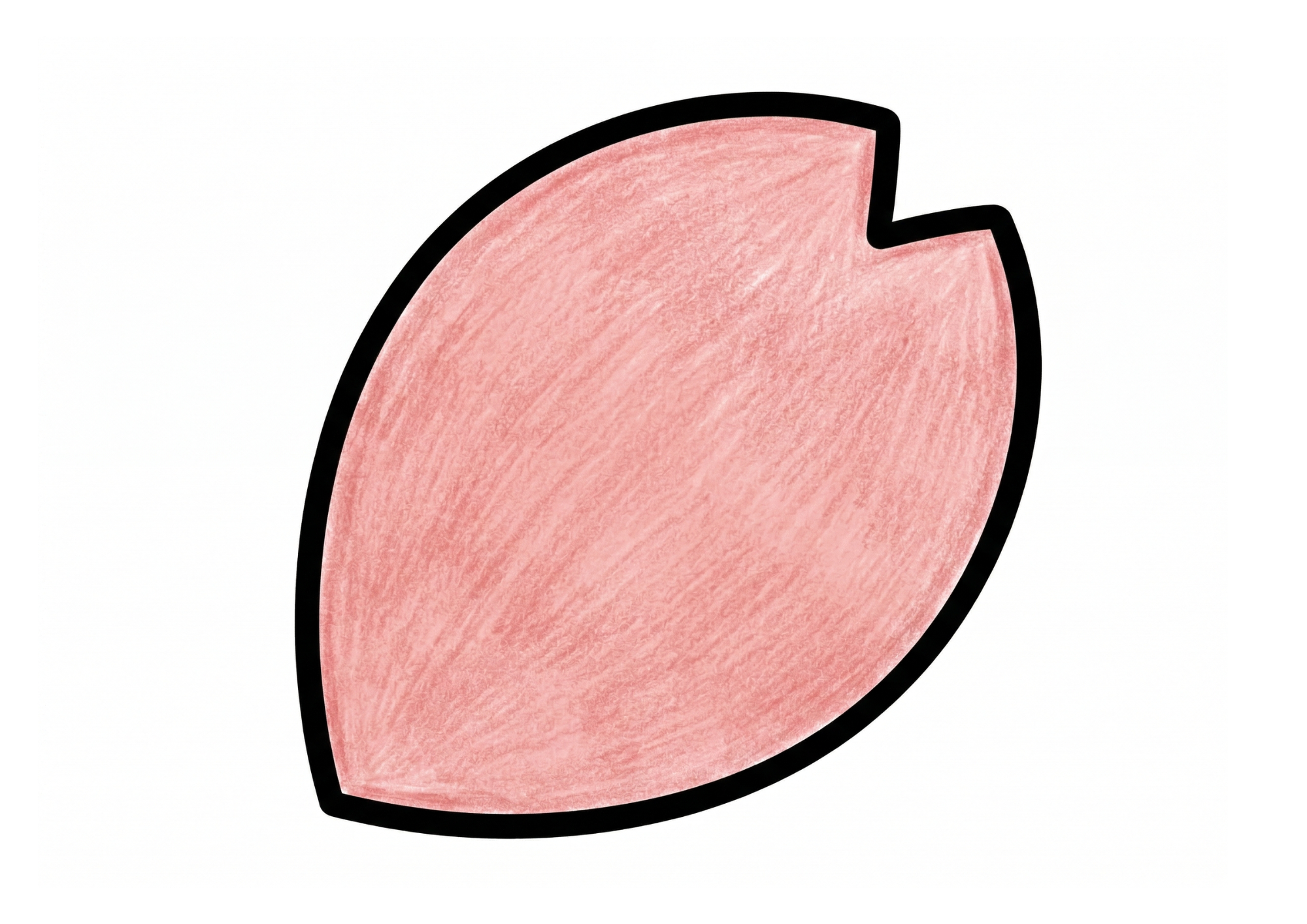 桜（サクラ）の花びらの塗り絵イラスト