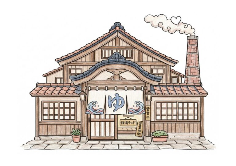 銭湯の塗り絵 カラー見本