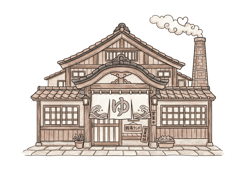 銭湯の塗り絵 カラー見本