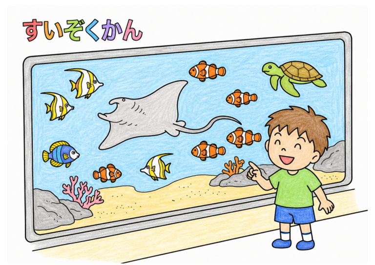 水族館の塗り絵