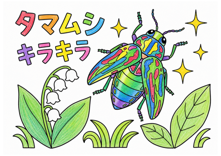 タマムシの塗り絵