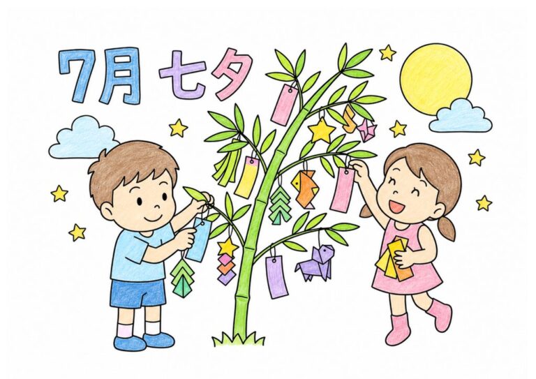 七夕の飾り付け カラー見本