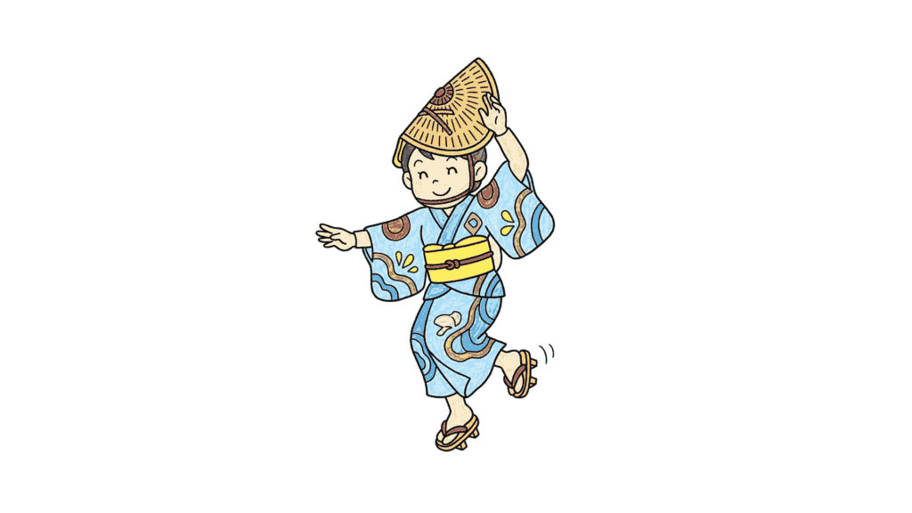 徳島阿波踊りの塗り絵 カラー見本